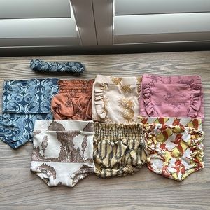 Bundle of 8 pc. Kate Quinn Bloomers plus 1 fold over short and headband